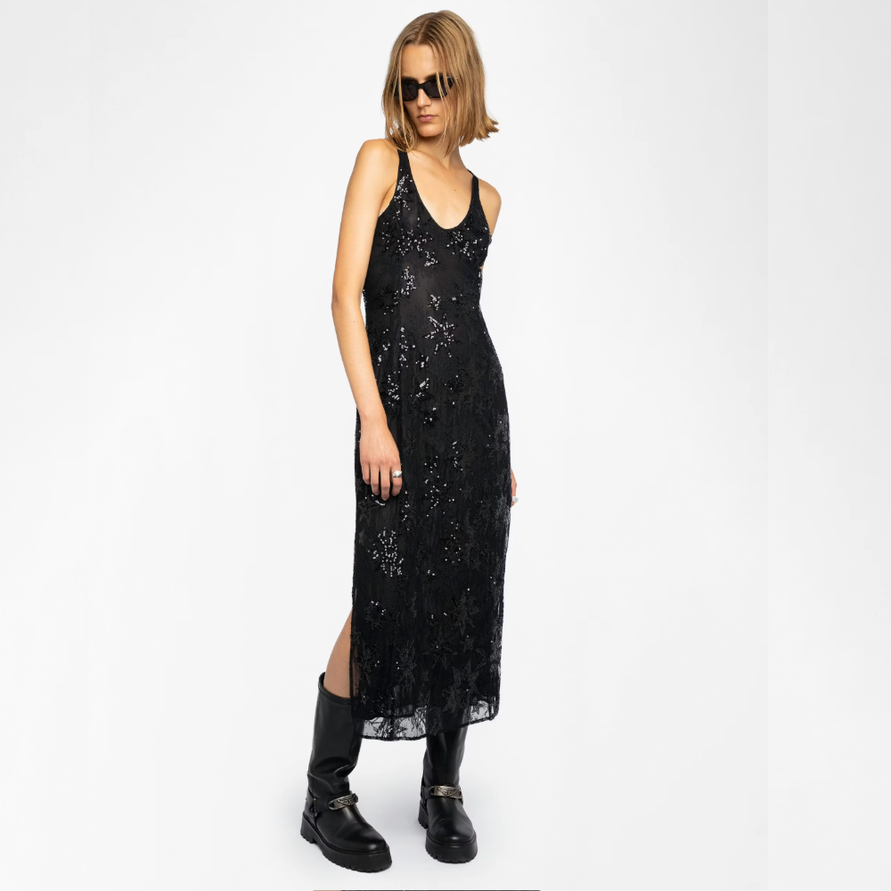 zadig & voltaire rosary lace dress Zadig & Voltaire Redox Jac Chaines Noir Dress