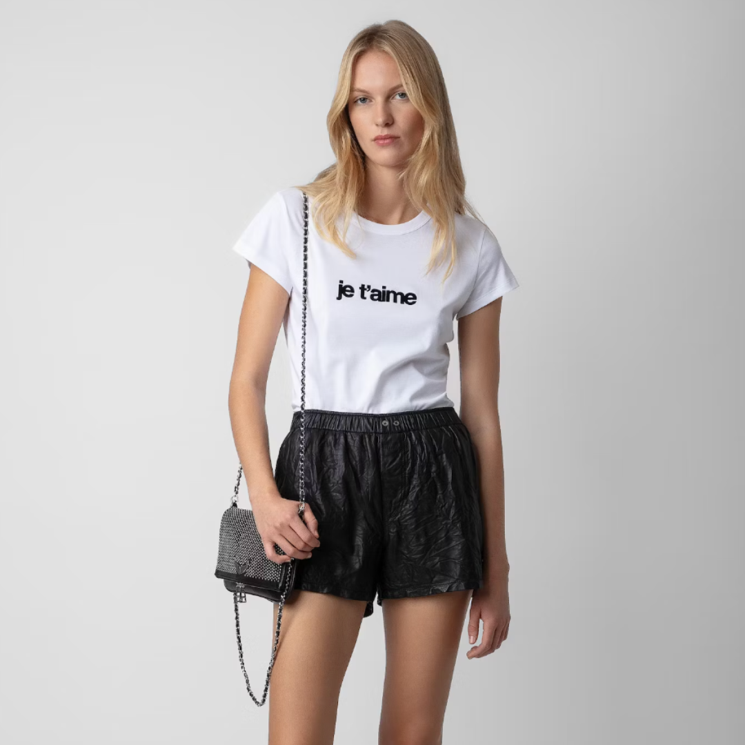 Zadig Voltaire Woop Je T aime T shirt Blanc