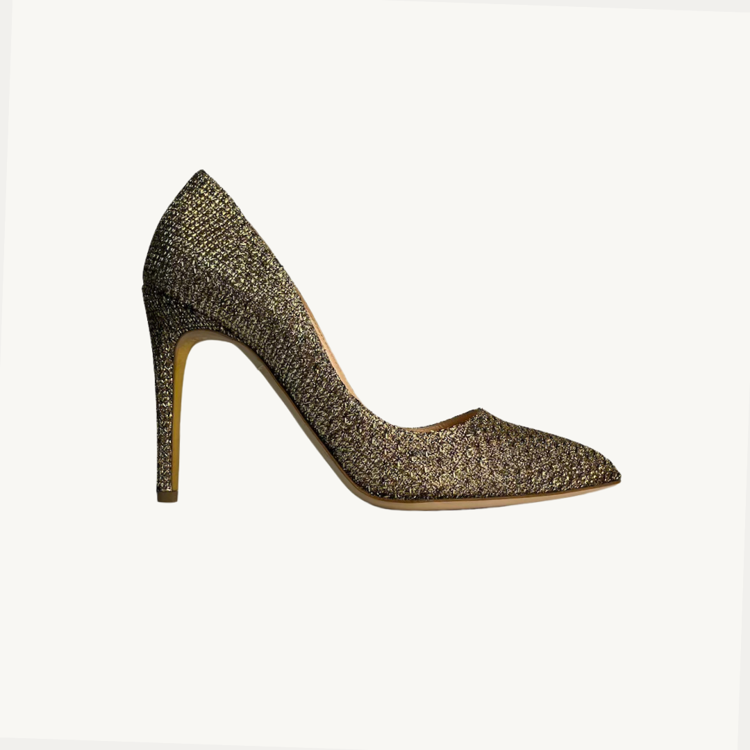 Rupert sanderson 2025 gold pump