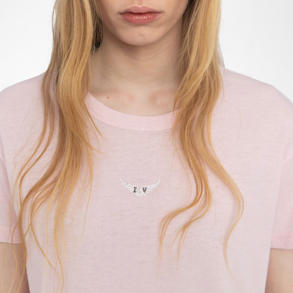 Zadig & Voltaire Marta Wings Strass T-Shirt - Candy – costume