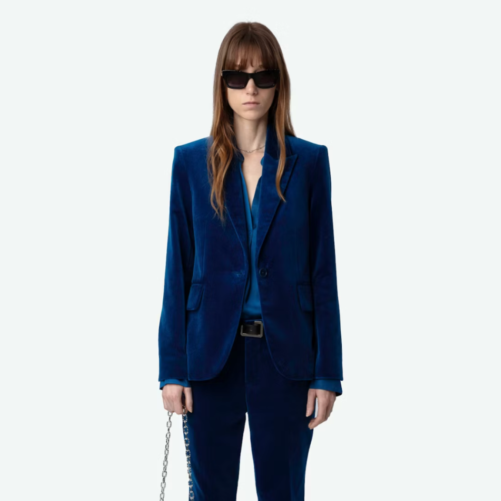 Blue shining blazer sale