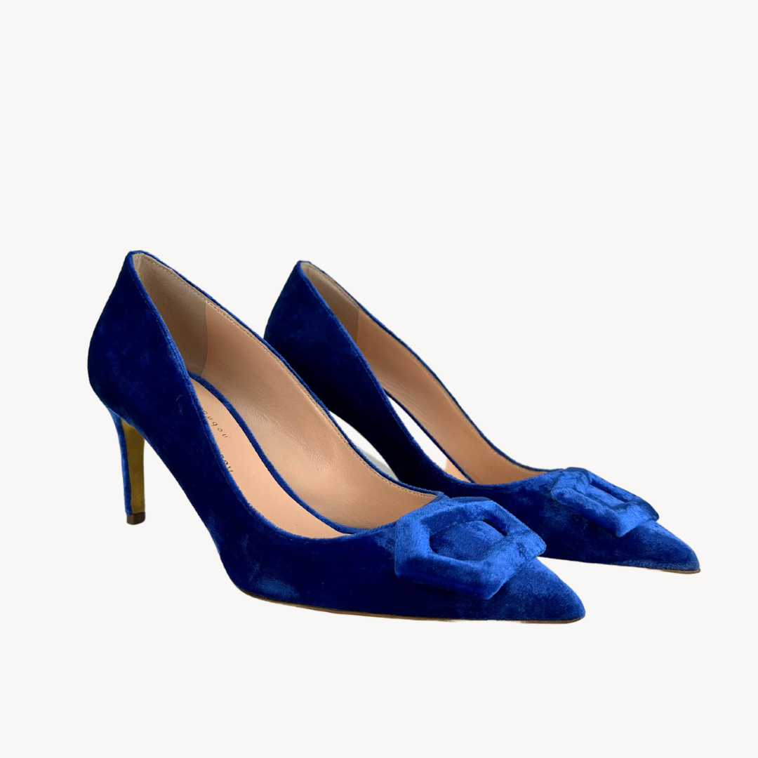 Pumps hotsell blau Lackleder, neu, 37, Rupert Sanderson, London